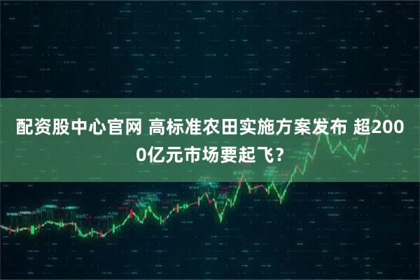 配资股中心官网 高标准农田实施方案发布 超2000亿元市场要起飞？