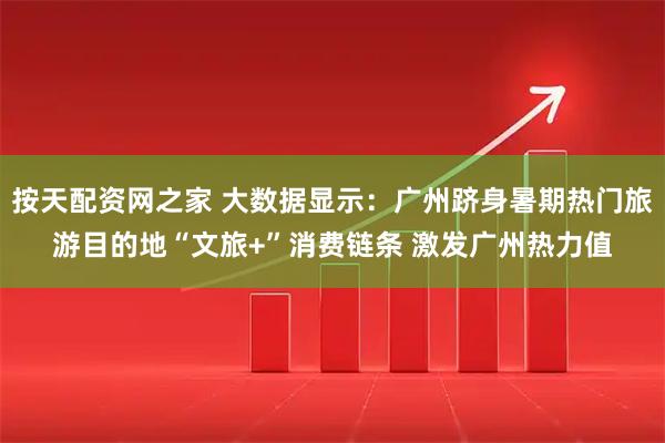 按天配资网之家 大数据显示：广州跻身暑期热门旅游目的地“文旅+”消费链条 激发广州热力值
